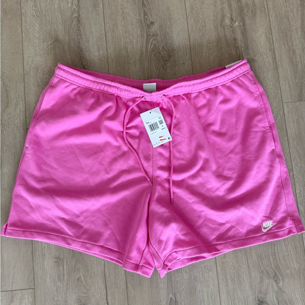 Nike men’s fleece shorts pink NWT MSRP $55 XXL